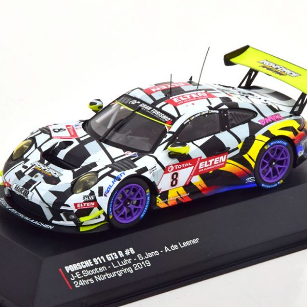 Porsche 911 GT3 R No.8, 24Hrs Nürburgring 2019 "Iron Force" Slooten/Luhr/Jans/de Leener 1-43 Ixo Models