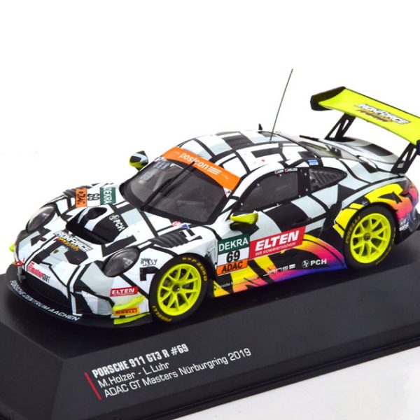 Porsche 911 GT3 R No.69, ADAC GT Masters Nürburgring 2019 "Iron Force" Holzer/Luhr 1-43 Ixo Models