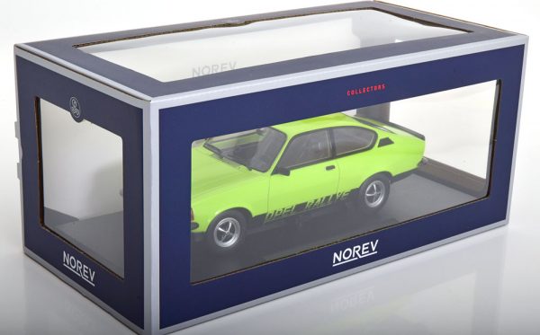 Opel Kadett C Coupe Rallye 2.0 E 1977 Groen / Zwart 1-18 Norev