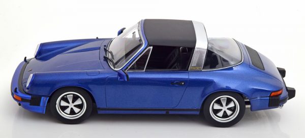 Porsche 911 Carrera 3.0 Targa 1977 Blauw Metallic 1-18 KK Scale ( Metaal )