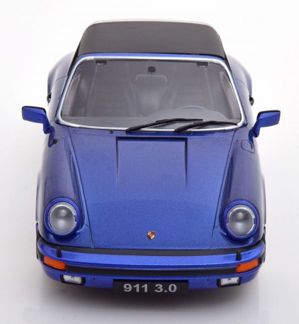 Porsche 911 Carrera 3.0 Targa 1977 Blauw Metallic 1-18 KK Scale ( Metaal )