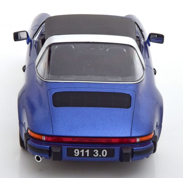 Porsche 911 Carrera 3.0 Targa 1977 Blauw Metallic 1-18 KK Scale ( Metaal )