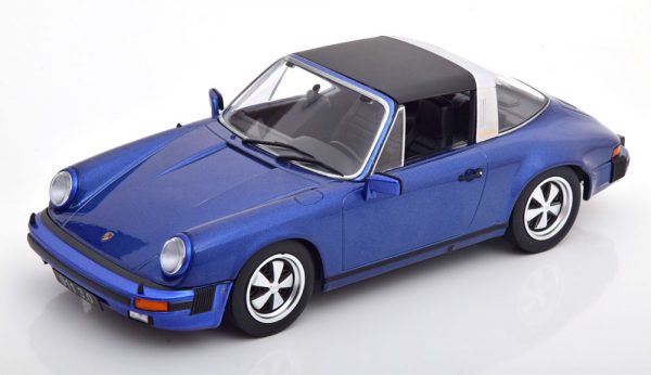 Porsche 911 Carrera 3.0 Targa 1977 Blauw Metallic 1-18 KK Scale ( Metaal )