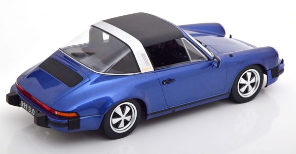 Porsche 911 Carrera 3.0 Targa 1977 Blauw Metallic 1-18 KK Scale ( Metaal )