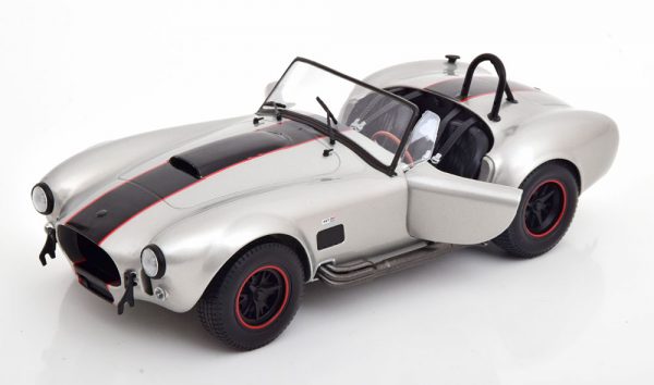 Shelby Cobra 427 MKII Roadster Zilver / Zwart 1-18 Solido