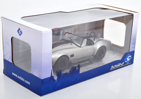 Shelby Cobra 427 MKII Roadster Zilver / Zwart 1-18 Solido