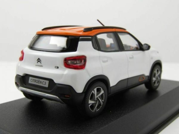 Citroen C3 2021 ( Indian Market ) White / Orange Roof 1:43 Norev