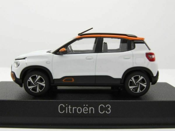 Citroen C3 2021 ( Indian Market ) White / Orange Roof 1:43 Norev