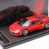 Ferrari F8 Tributo 2019 Rosso Corsa 322 Rood ( Zilvere Velgen ) 1-43 BBR Models Limited 48 Pieces