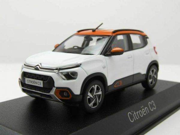 Citroen C3 2021 ( Indian Market ) White / Orange Roof 1:43 Norev