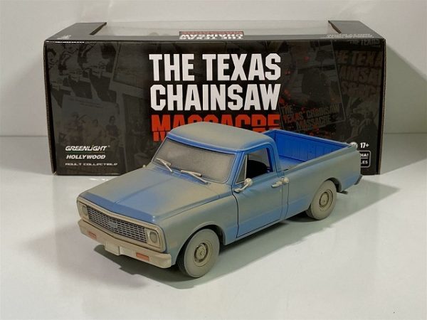 Chevrolet C10 Pickup 1971 "The Texas Chainsaw Massacre" Blauw 1/24 Greenlight Collectibles