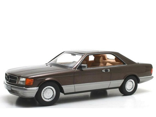 Mercedes-Benz 380 SEC ( C126 ) 1982 Brown Metallic 1/18 Cult Scale Models