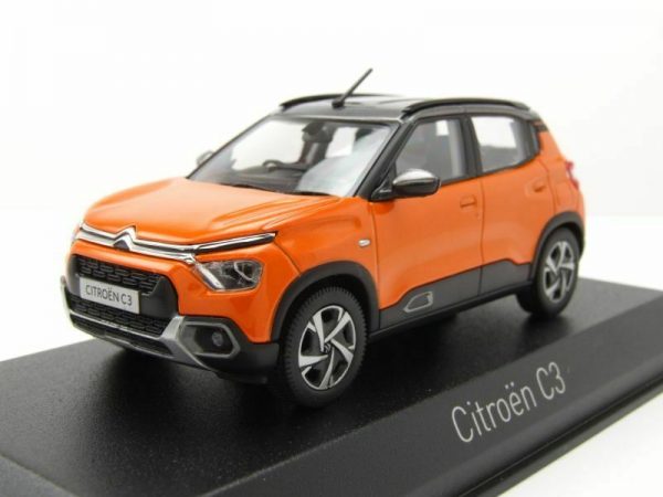 Citroen C3 (Indian Market) 2021 Orange & Grey roof 1:43 Norev