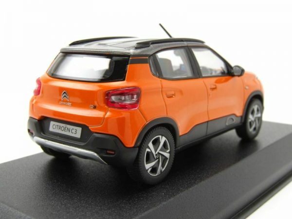 Citroen C3 (Indian Market) 2021 Orange & Grey roof 1:43 Norev