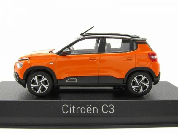 Citroen C3 (Indian Market) 2021 Orange & Grey roof 1:43 Norev