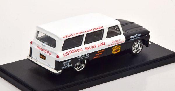 Chevrolet Suburban "Speed Shop" Tampa Florida 1966 Don Garlits Zwart / Wit 1-43 Greenlight Collectibles