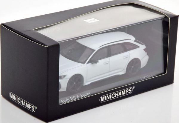 Audi RS6 Avant 2019 Wit Metallic 1-43 Minichamps Limited 336 pcs.