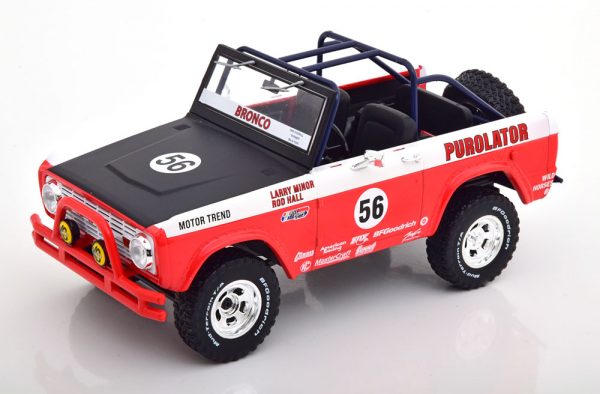 Ford Bronco Baja 1969 No.56, Purolator Tribute Edition Zwart / Wit / Rood 1-18 Greenlight Collectibles