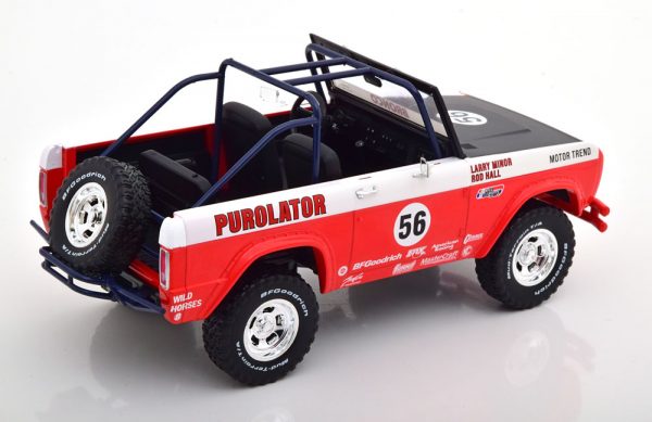 Ford Bronco Baja 1969 No.56, Purolator Tribute Edition Zwart / Wit / Rood 1-18 Greenlight Collectibles