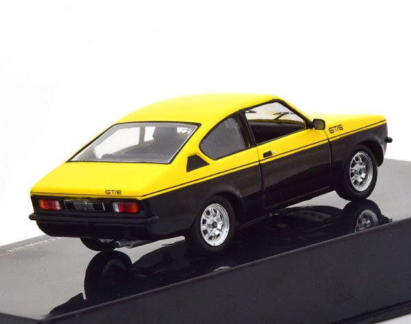 Opel Kadett C Coupe GT/E 1976 Geel / Zwart 1-43 Ixo Models