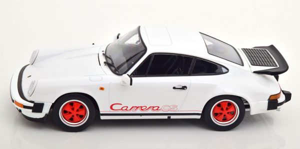 Porsche 911 Carrera 3.2 Clubsport 1989 Wit / Rood 1-18 KK Scale