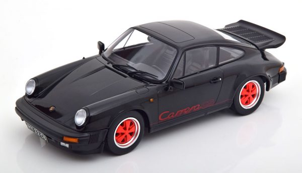 Porsche 911 Carrera 3.2 Clubsport 1989 Zwart / Rood 1-18 KK Scale