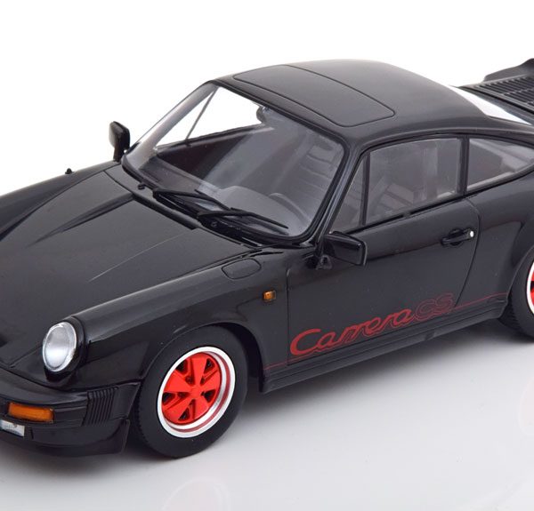 Porsche 911 Carrera 3.2 Clubsport 1989 Zwart / Rood 1-18 KK Scale