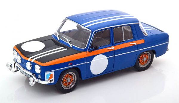 Renault 8 (R8) Gordini 1300 1967 Blauw / Oranje / Zwart / Wit 1-18 Solido