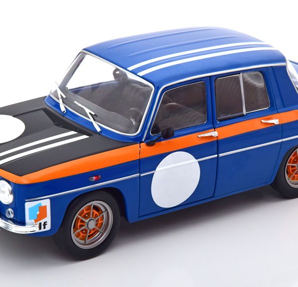 Renault 8 (R8) Gordini 1300 1967 Blauw / Oranje / Zwart / Wit 1-18 Solido