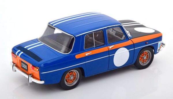 Renault 8 (R8) Gordini 1300 1967 Blauw / Oranje / Zwart / Wit 1-18 Solido