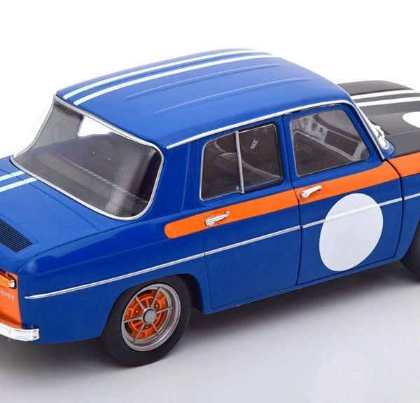 Renault 8 (R8) Gordini 1300 1967 Blauw / Oranje / Zwart / Wit 1-18 Solido