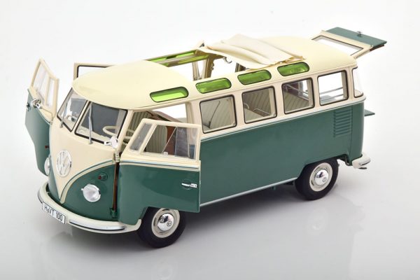 Volkswagen T1B Bus "Samba" Groen / Wit 1-18 Schuco