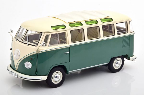 Volkswagen T1B Bus "Samba" Groen / Wit 1-18 Schuco