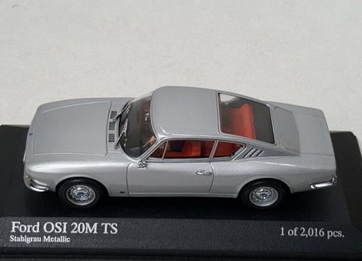 Ford Osi 20M TS 1967 Zilver 1-43 Minichamps Limited 2016 Pieces