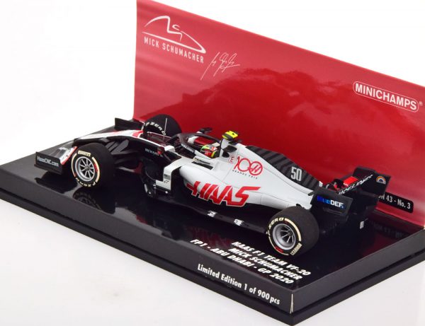 Haas F1 Team VF-20 FP1 Abu DhabiGO 2020 Mick Schumacher 1-43 Minichamps Limited 900 pcs.