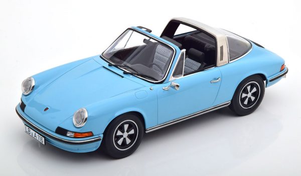 Porsche 911 S Targa 1973 Lichtblauw 1-18 Norev