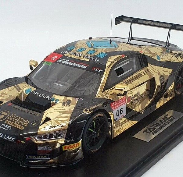 Audi R8 LMS LMS China GT AAPE "Phoenix Racing Asia" #06 2017 Gold/Black 1-18 Tarmac Works Limited 444 Pieces