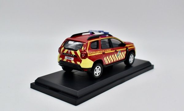 Dacia Duster 2020 "Pompiers" (with side square deco) Rood / Geel 1-43 Norev