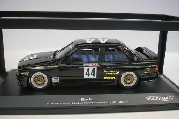 BMW M3 E30 #44 JPS Team BMW Class Winners Bathurst 1000 KM 1987 J. Richards / T.Longhurst 1/18 Minichamps Limited 1002 Pieces