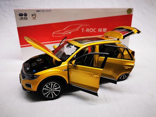 Volkswagen T-Roc 2020 Goud Metallic 1-18 Paudi Models