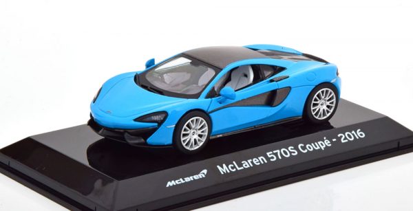 McLaren 570S Coupe 2016 Blauw / Grijs 1-43 Altaya Supercars Collection