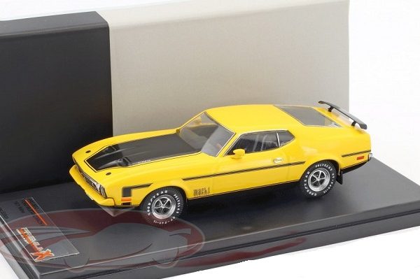 Ford Mustang Mach I 1973 Geel / Zwart 1:43 PremiumX
