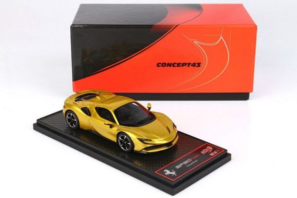 Ferrari SF90 Stradale Hybrid Spider (Closed Roof) Giallo Montecarlo 1-43 BBR-Models Limited 40 Pieces