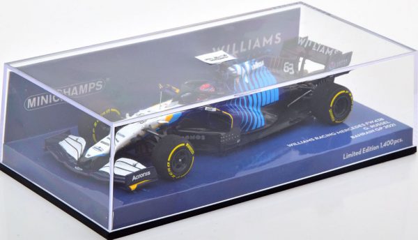 Williams Racing Mercedes FW43B #63 Bahrain GP 2021 G.Russel 1:43 Minichamps Limited 1400 Pieces
