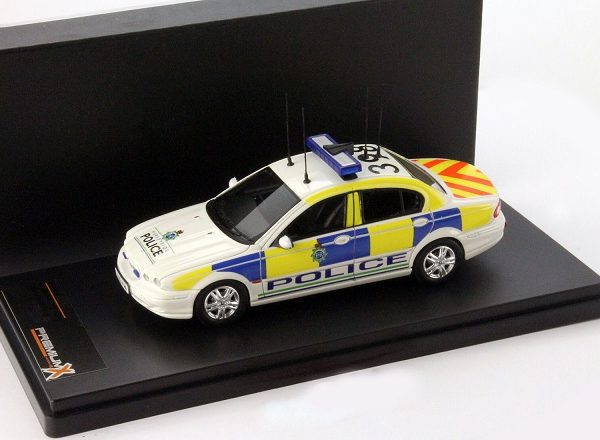 Jaguar X-Type Merseyside Police 2004 Wit / Geel / Blauw 1-43 PremiumX