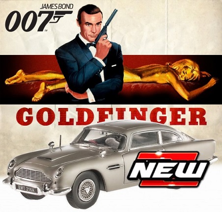 Aston Martin DB5 "James Bond 007 Goldfinger" Zilver 1-24 Motormax
