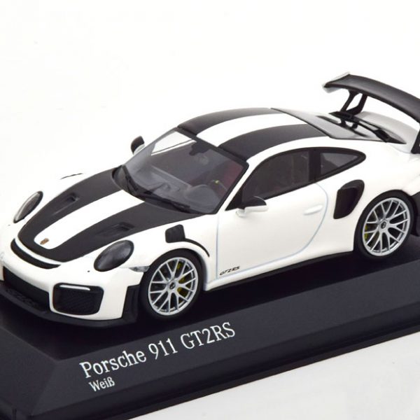 Porsche 911 GT2 RS 2018 "Weissach Package" Wit / Zwart 1-43 Minichamps Limited 333 Pieces