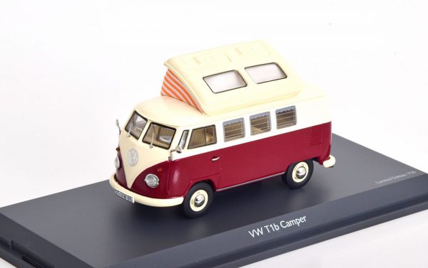 Volkswagen T1B Camper Donkerrood / Creme 1-43 Schuco Limited 750 Pieces