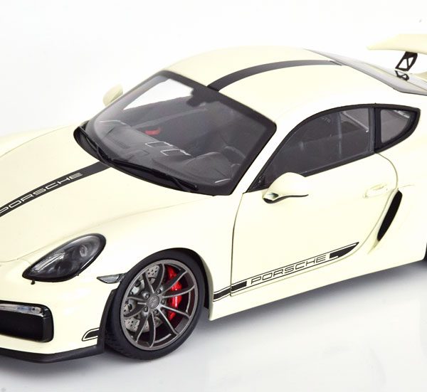 Porsche Cayman GT4 2015 Wit 1-18 Schuco ( Metaal )