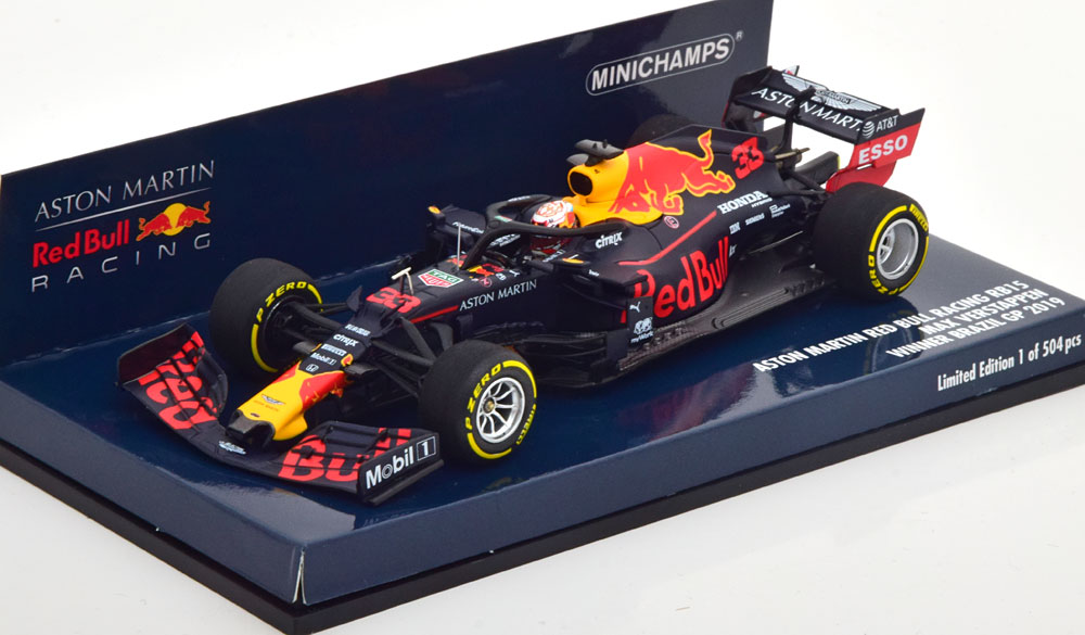 Aston Martin Red Bull Racing RB15 Winner Brazil GP 2019 Max Verstappen 1-43 Minichamps Limited 504 Pieces